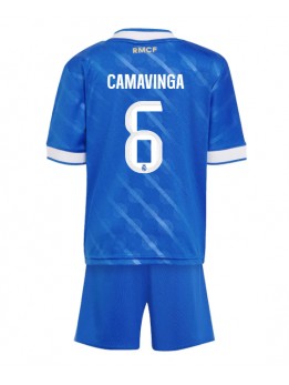 Real Madrid Eduardo Camavinga #6 Dječji Rezervni Dres kompleti 2025-26 Kratak Rukavima (+ kratke hlače)